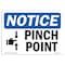 Signmission OSHA Notice Sign, Pinch Point With Symbol, 18in X 12in Rigid Plastic, 12" W, 18" L, Landscape OS-NS-P-1218-L-17297 - alternate 1